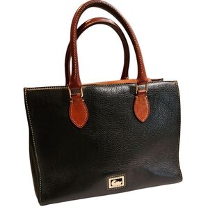 Dooney & Bourke Black and Brown Leather Tote